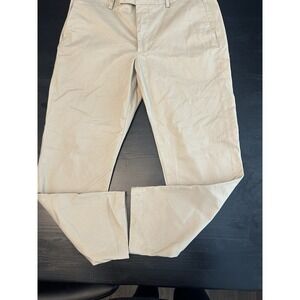 *Polo Ralph Lauren Pants Mens 34x30 Khaki Slim Fit Performance Flat Front Modern